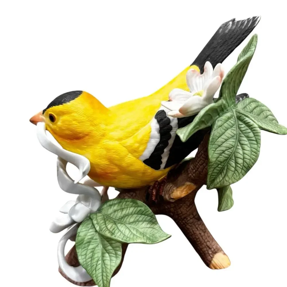 Vintage Lenox American Gold Finch Bird on Dogwood Branch Figurine 2003